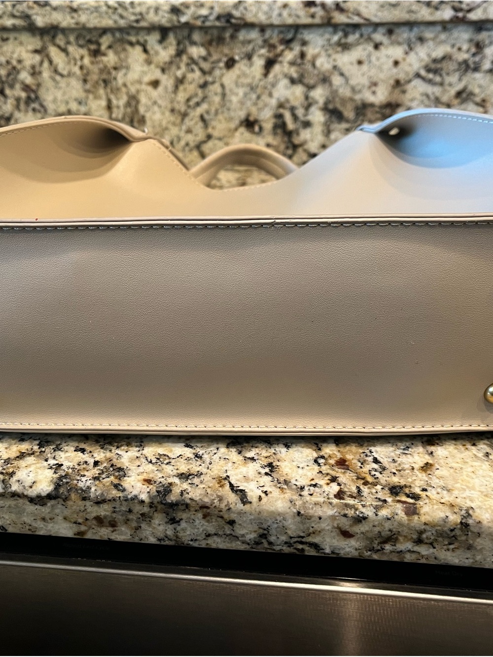 Melie Bianco Cream Tote with Top Handles - Picture 3 of 7